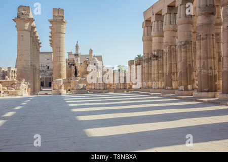 Übersicht des Ramses II. im Tempel von Luxor Stockfoto