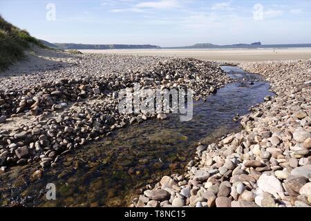 Rhossili Bay, Gower, Swansea, Wales. 14. Mai 2019. Wetter: schönen sonnigen Morgen Llangennith am Strand auf der Halbinsel Gower, in der Nähe von Swansea, Wales. Credit: Gareth Llewelyn/Alamy Stockfoto