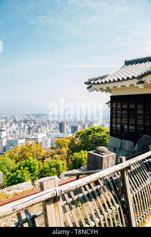 Matsuyama City Blick von Matsuyama Castle in Shikoku, Japan Stockfoto