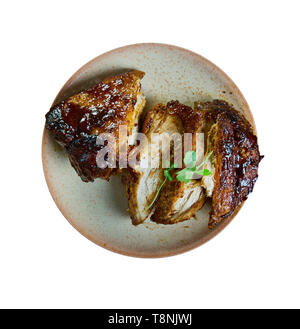 Süß und klebrig Char Siu, Chinesischen BBQ Schweinefleisch Stockfoto