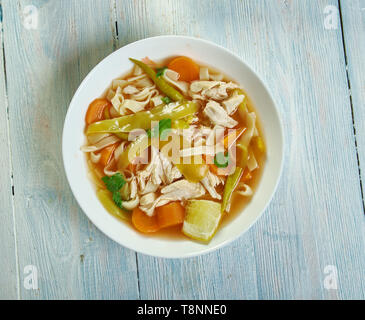 Cuban Style Chicken Nudelsuppe close up Stockfoto