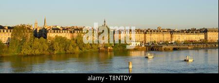 Frankreich, Gironde (33), Bordeaux, Zone classée Patrimoine Mondial de l'Unesco, Les Quais de la Garonne/Frankreich, Gironde, Bordeaux, Bereich als Welt H aufgeführt Stockfoto