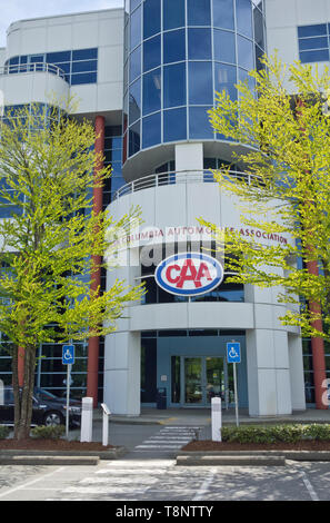 BCAA Gebäude in Burnaby. Büro des British Columbia Automobile Association, die Teil der CAA, die Canadian Automobile Association.. Stockfoto