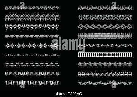 Elegante Spitzenborte Frames Laser geschnitten Stock Vektor