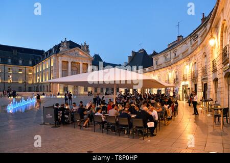 Frankreich, Cote d'Or, Dijon, Brunnen auf der Place de la Libération (Liberation Square) vor dem Palast der Herzöge von Burgund, in dem sich das Rathaus und das Museum der Schönen Künste Stockfoto