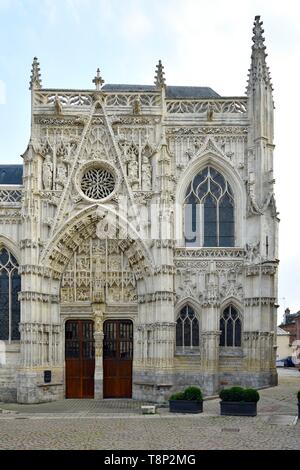 Frankreich, Somme, Rue, der Heilige Geist Kapelle, zwischen 1440 und 1515 erbaut, ist eine große Gebäude im Gotischen flamboyant Picard Kunst Stockfoto