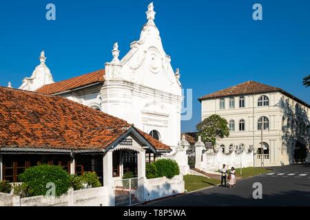 Sri Lanka, Bundesland Kärnten, Galle, Galle Fort oder holländischen Festung UNESCO Weltkulturerbe, Niederländischen Reformierten Kirche oder Groote Kerk von der Niederländischen 1755 erbaut Stockfoto