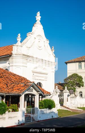 Sri Lanka, Bundesland Kärnten, Galle, Galle Fort oder holländischen Festung UNESCO Weltkulturerbe, Niederländischen Reformierten Kirche oder Groote Kerk von der Niederländischen 1755 erbaut Stockfoto