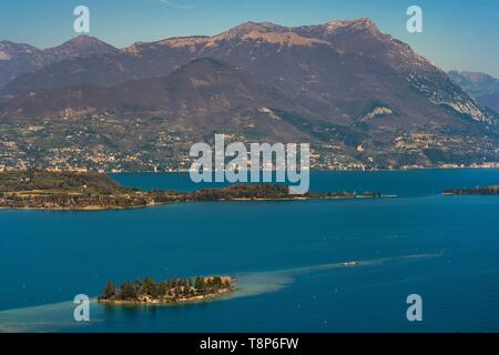 Italien, Lombardei, Gardasee, Manerba Del Garda, Rocca di Manerba Naturschutzgebiet Stockfoto