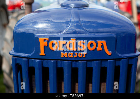 Den Kühlergrill eines Vintage Fordson Major Traktor Stockfoto