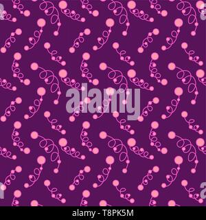 Hand bunte nahtlose Muster mit Beeren und Blätter gezeichnet. Helle Hand gezeichnet Ornament für Textilwaren, Geschenkpapier, Drucke, Stoff, Wallpaper, web-e Stock Vektor