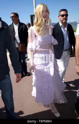 Cannes, Frankreich. 14 Mai, 2019. 72. Filmfestival in Cannes 2019, Celebrity Sightings. Im Bild: Elle Fanning Credit: Unabhängige Fotoagentur Srl/Alamy leben Nachrichten Stockfoto