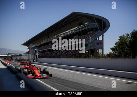 Barcelona, Spanien. 14 Mai, 2019. CHARLES LECLERC der Scuderia Ferrari Mission Worfeln während der Formel 1 in der Saison, die an den Circuit de Barcelona-Catalunya in Barcelona, Spanien. Credit: James Gasperotti/ZUMA Draht/Alamy leben Nachrichten Stockfoto