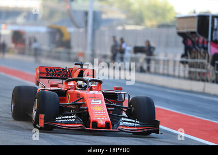 Circuit de Barcelona-Catalunya, Barcelona, Spanien. 14 Mai, 2019. Formel 1 in der Saison testen, Tag 1; Scuderia Ferrari, Sebastian Vettel Quelle: Aktion plus Sport/Alamy leben Nachrichten Stockfoto