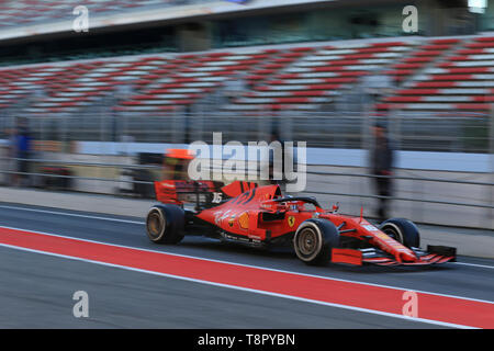 Circuit de Barcelona-Catalunya, Barcelona, Spanien. 14 Mai, 2019. Formel 1 in der Saison testen, Tag 1; Scuderia Ferrari, Charles Leclerc Credit: Aktion plus Sport/Alamy leben Nachrichten Stockfoto