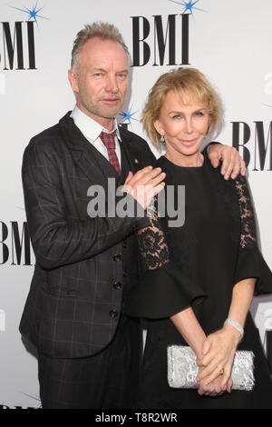 Beverly Hills, Ca. 14 Mai, 2019. Sting und Trudie Styler auf der 67. jährlichen BMI Pop Awards im Beverly Wilshire Hotel in Beverly Hills, Kalifornien am 14. Mai 2019. Credit: Faye Sadou/Medien Punch/Alamy leben Nachrichten Stockfoto