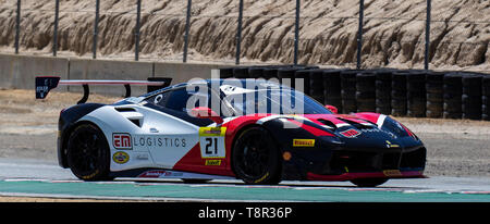 12. Mai 2019 Monterey CA, USA #21 Danny Baker von neues Land competizion auf Rahal Gerade während der Ferrari Challenge Rennen 2 P/P - morgens bei Weathertech Raceway Laguna Seca in Monterey CA Thurman James/CSM Stockfoto