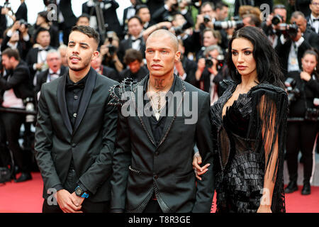 Cannes. 14 Mai, 2019. Jeremy Meeks und Gäste kommt zur Premiere von "DIE TOTEN STERBEN NICHT" während der 2019 Cannes Film Festival am 14. Mai 2019 im Palais des Festivals in Cannes, Frankreich. (Credit: Lyvans Boolaky/Image Space/Medien Punch)/Alamy leben Nachrichten Stockfoto