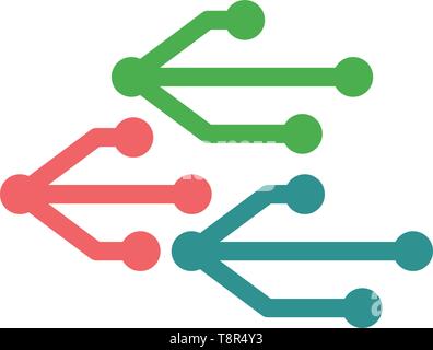 Usb logo Symbol Vektor-illustration Element isoliert-Vektor Stock Vektor