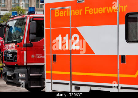 Deutsche Feuerwehrleute, Berlin, Deutschland Stockfoto