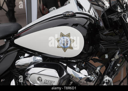 Motorrad der California Highway Patrol (CHP) Stockfoto