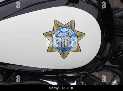 Motorrad der California Highway Patrol (CHP) Stockfoto