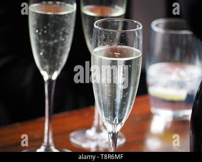 Glas prosecco Stockfoto