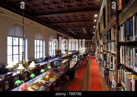 Frankreich, Paris, Saint Germain-des-Prés district, Ecole Nationale superieure des Beaux-Arts (Schule für Bildende Künste), die Bibliothek in der Palais des Etudes (Palast der Studien) Stockfoto