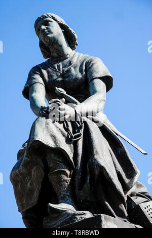 Statue von Joan des Bogens, Le Crotois, Bucht der Somme, Hauts-de-France, Frankreich Stockfoto