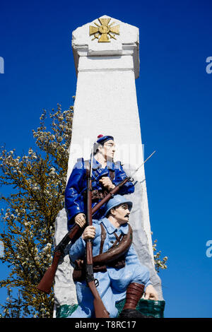 Kriegerdenkmal, Le Crotois, Bucht der Somme, Hauts-de-France, Frankreich Stockfoto