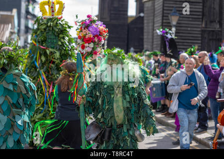 Jack in the green 2019, Hastings, East Sussex, Großbritannien Stockfoto