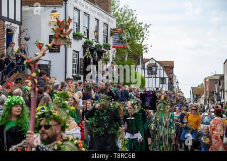 Jack in the green 2019, Hastings, East Sussex, Großbritannien Stockfoto