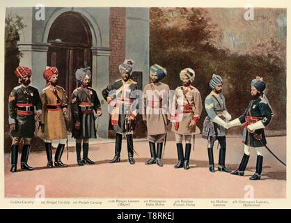 "Arten von Indische Kavallerie", 1901. Schöpfer: Gregory & Co. Stockfoto