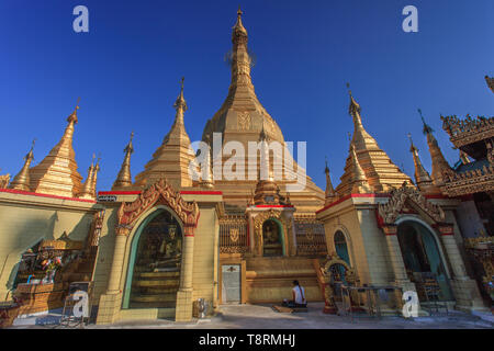 Die Sule Pagode in Yangoon (Myanmar) Stockfoto
