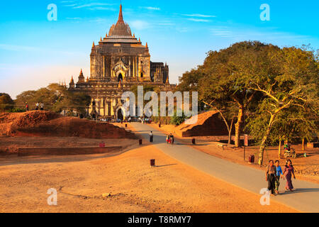 Der thatbyinnyu Tempel in Bagan (Myanmar) Stockfoto