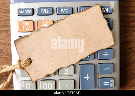 Zerrissene buch Markierung auf dem Rechner. Platz kopieren Stockfoto