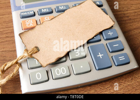 Zerrissene buch Markierung auf dem Rechner. Platz kopieren Stockfoto