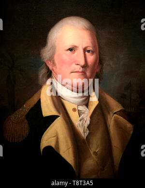 William Moultrie (1730 - 1805) South Carolina Pflanzmaschine und Politiker, ein General im Amerikanischen Unabhängigkeitskrieg wurde. Porträt von William Moultrie von Charles Willson Peale, 1782 Stockfoto