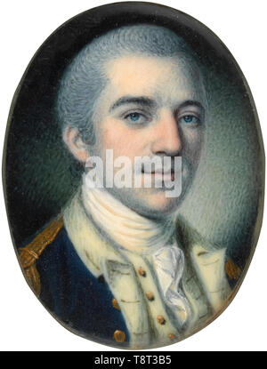 John Laurens (1754 - 1782) amerikanischer Soldat und Staatsmann aus South Carolina während des Amerikanischen Unabhängigkeitskrieges, Portrait von Laurens, von Charles Willson Peale Stockfoto