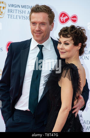 LONDON, ENGLAND - Mai 12: Damian Lewis (L) und Helen McCrory besucht die Virgin Media British Academy Television Awards in der Royal Festival Hall auf Stockfoto