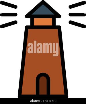 Gebäude Architektur Sehenswürdigkeiten Sommer Vektor logo Icon oder Illustration. Editierbare strich und Farbe. Perfekt für Muster und Design Grafik. Stock Vektor