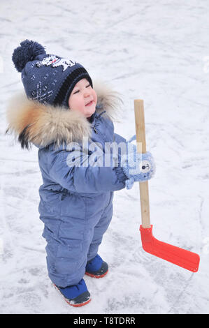 Little boy Hockey Stockfoto