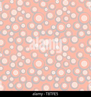 Helle Vektor bunte Blasen auf farbigen Hintergrund. Abstrakte geometrische nahtlose Muster für Textilwaren, Geschenkpapier, Drucke, Stoff, Wallpaper, Web Stock Vektor