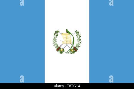 Offizielle großen Flachbild Flagge Guatemala Horizontal Stockfoto