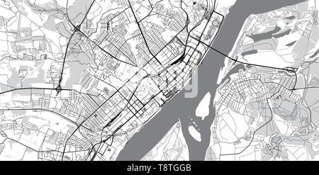 Urban vektor Stadtplan von Wolgograd, Russland Stock Vektor