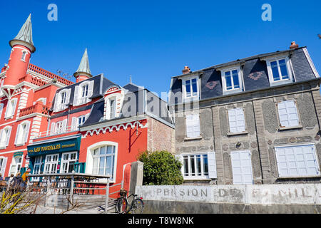 Les Tourelles, renommierte Hotel - Restaurant Le Crotois, Bucht der Somme, Hauts-de-France, Frankreich Stockfoto