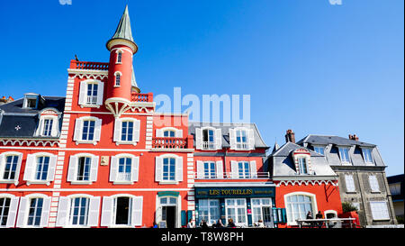 Les Tourelles, renommierte Hotel - Restaurant Le Crotois, Bucht der Somme, Hauts-de-France, Frankreich Stockfoto