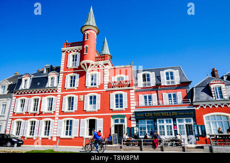 Les Tourelles, renommierte Hotel - Restaurant Le Crotois, Bucht der Somme, Hauts-de-France, Frankreich Stockfoto