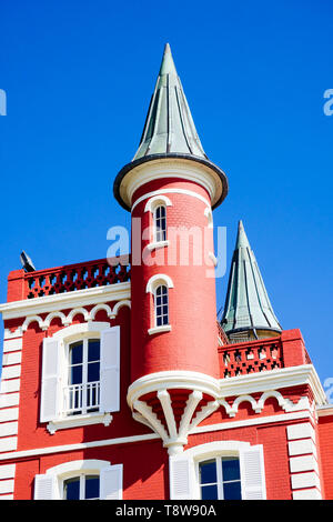 Les Tourelles, renommierte Hotel - Restaurant Le Crotois, Bucht der Somme, Hauts-de-France, Frankreich Stockfoto