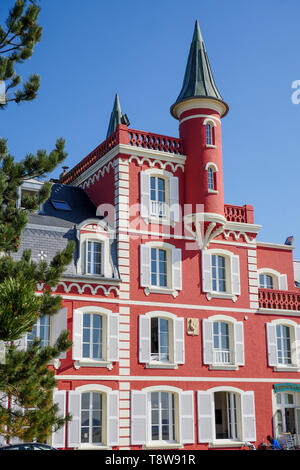 Les Tourelles, renommierte Hotel - Restaurant Le Crotois, Bucht der Somme, Hauts-de-France, Frankreich Stockfoto